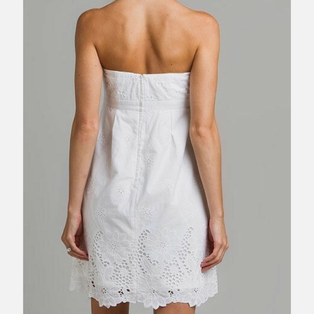 Lilly Pulitzer White Eyelet Strapless Dress